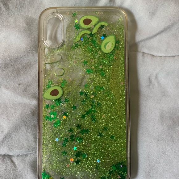 FREE WITH BUNDLE 🖤 iPhone X Avocado Liquid Case - Picture 2 of 8